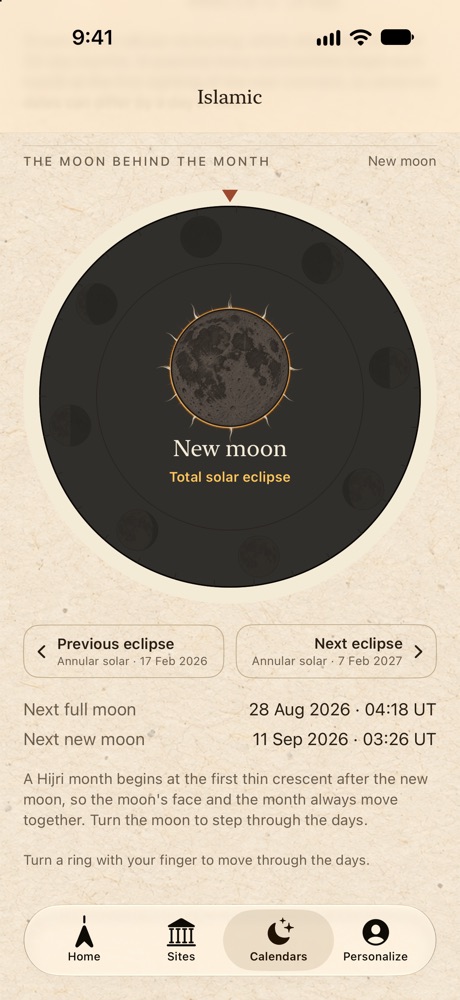 Screenshot: Every eclipse, on the moon wheel