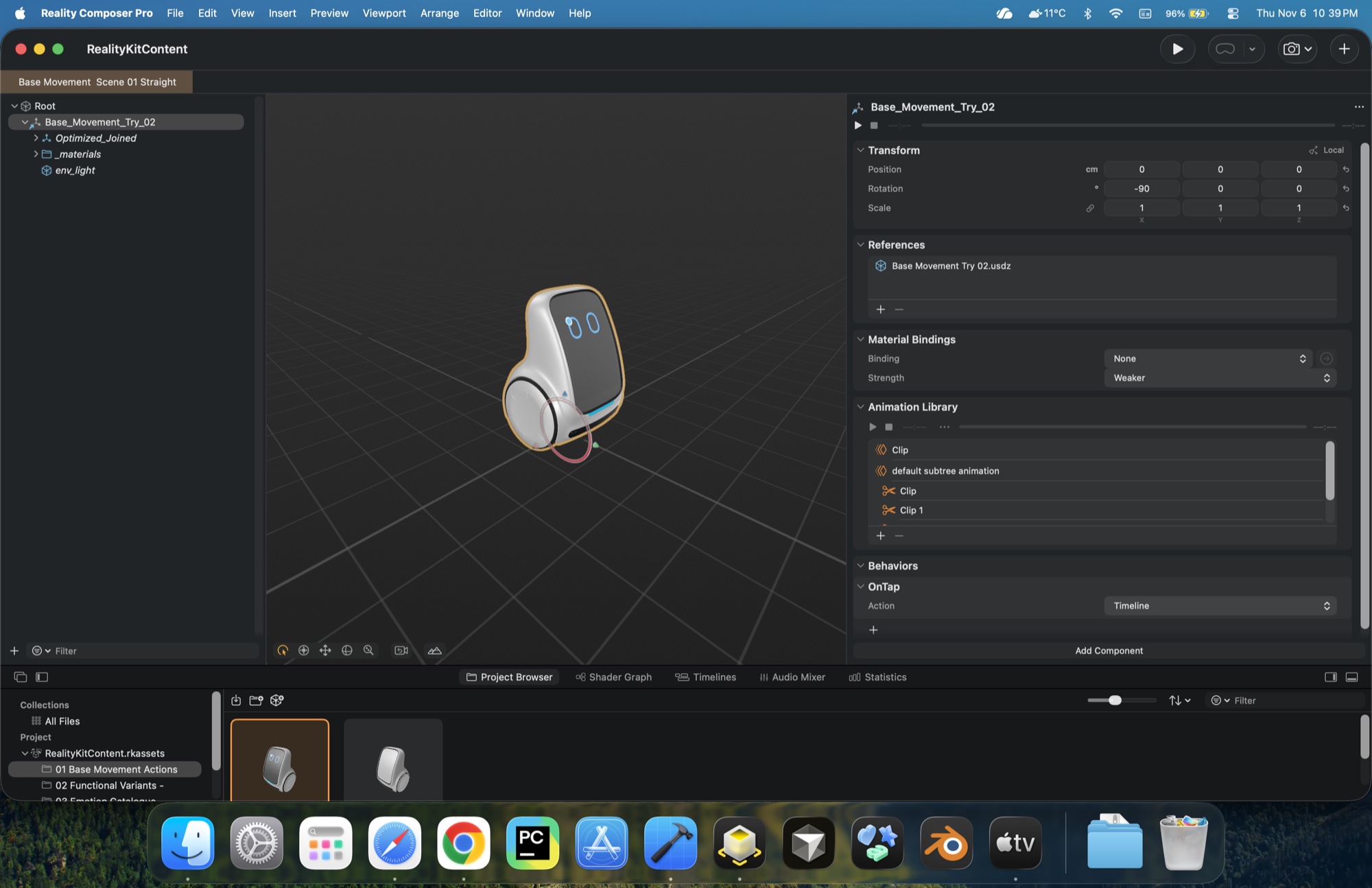 Lemmy’s model open in Reality Composer Pro on a Mac